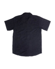 Orb Button Down Waffle Shirt - Black - Mens