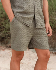 Orb Waffle Short - Olive - Mens