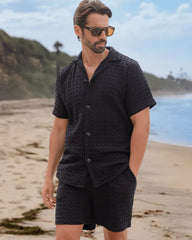 Orb Waffle Short - Black - Mens