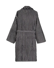 Stripe Dot Robe - Black