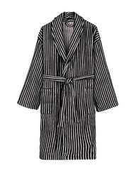 Stripe Dot Robe - Black