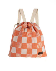 Checker Towel Bag - Coral