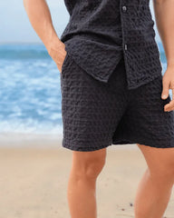 Orb Waffle Short - Black - Mens
