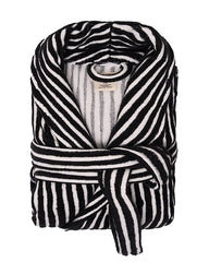 Stripe Dot Robe - Black