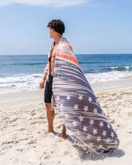 Vintage Flag - With Zipper Pocket